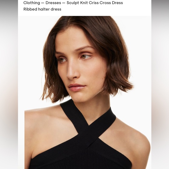 Aritzia Babaton Sculpt Knit Criss Cross Dress - Picture 3 of 4